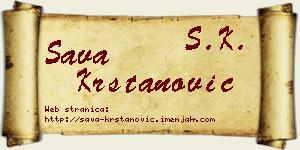 Sava Krstanović vizit kartica